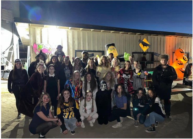 The KVHS FFA students are ready to do some barn haunting!